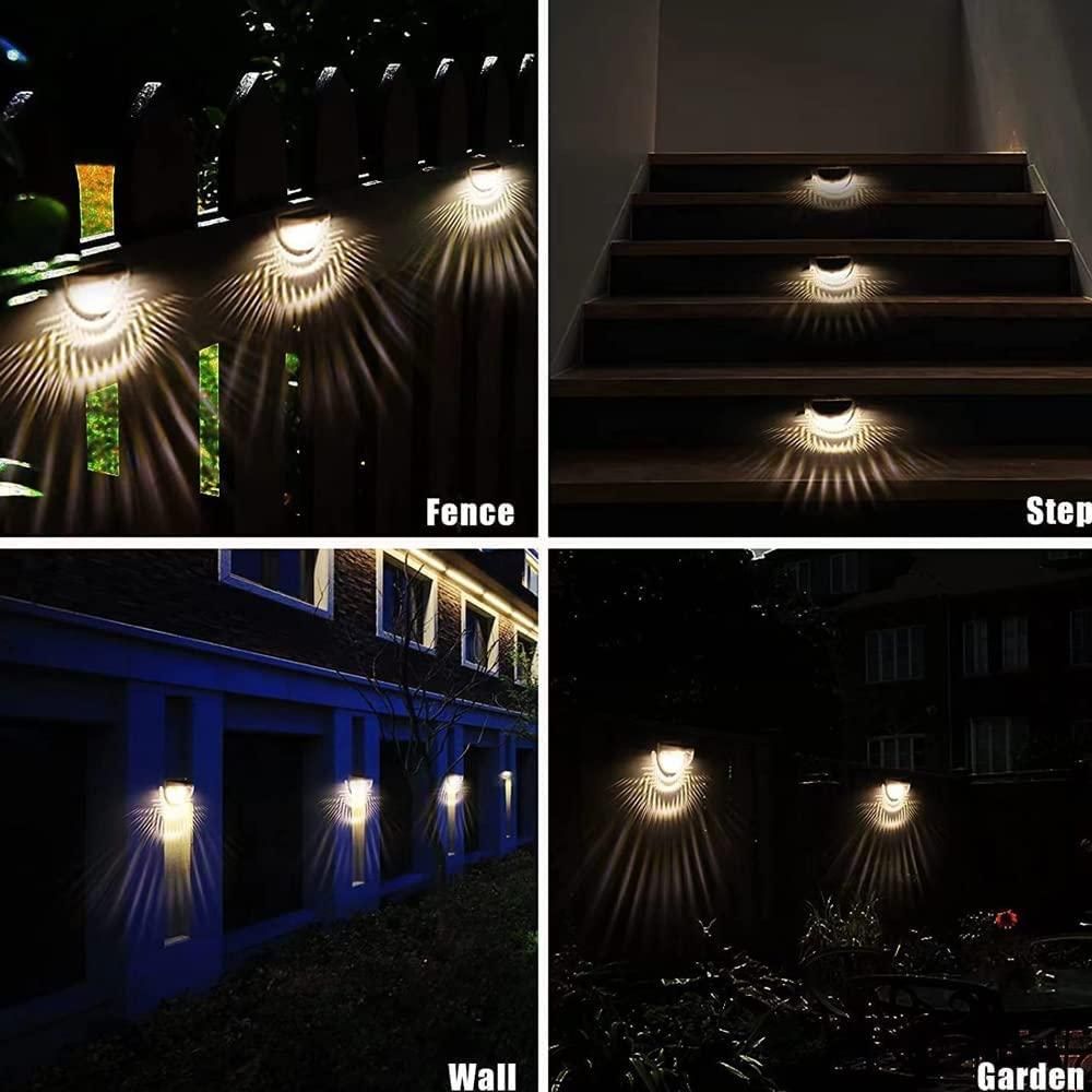 Solar-Powered Fence Lights (Set of 4) – Durable Outdoor LED for Yard, Deck, and Pathways