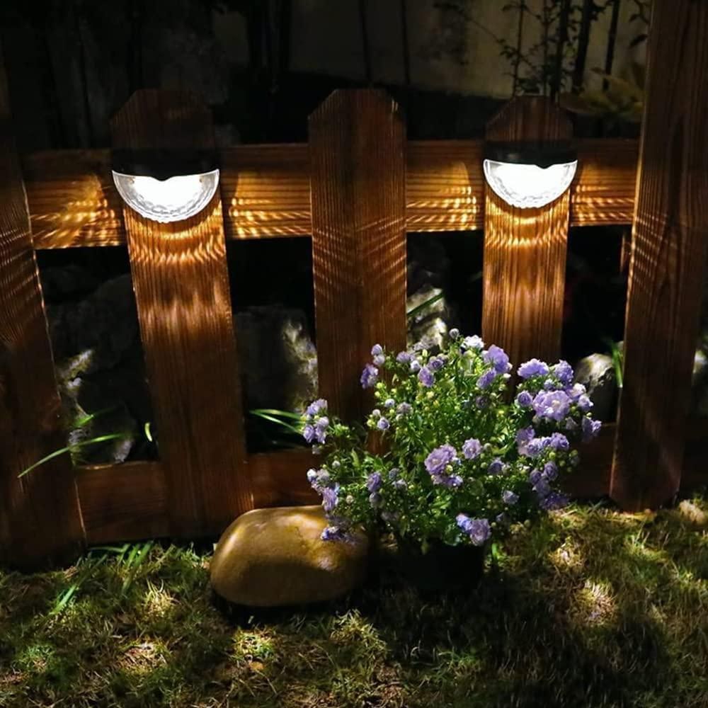Solar-Powered Fence Lights (Set of 4) – Durable Outdoor LED for Yard, Deck, and Pathways