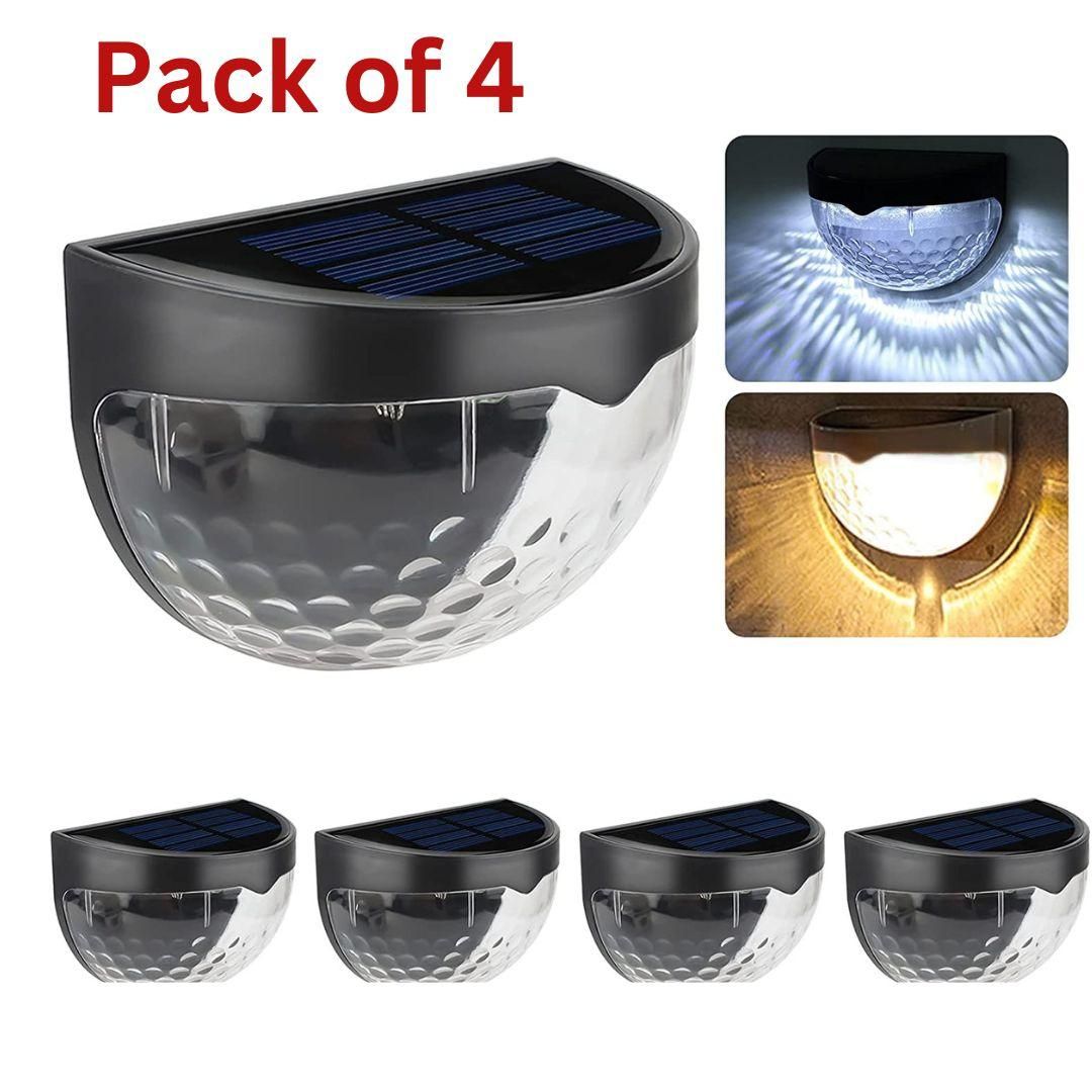 Solar-Powered Fence Lights (Set of 4) – Durable Outdoor LED for Yard, Deck, and Pathways